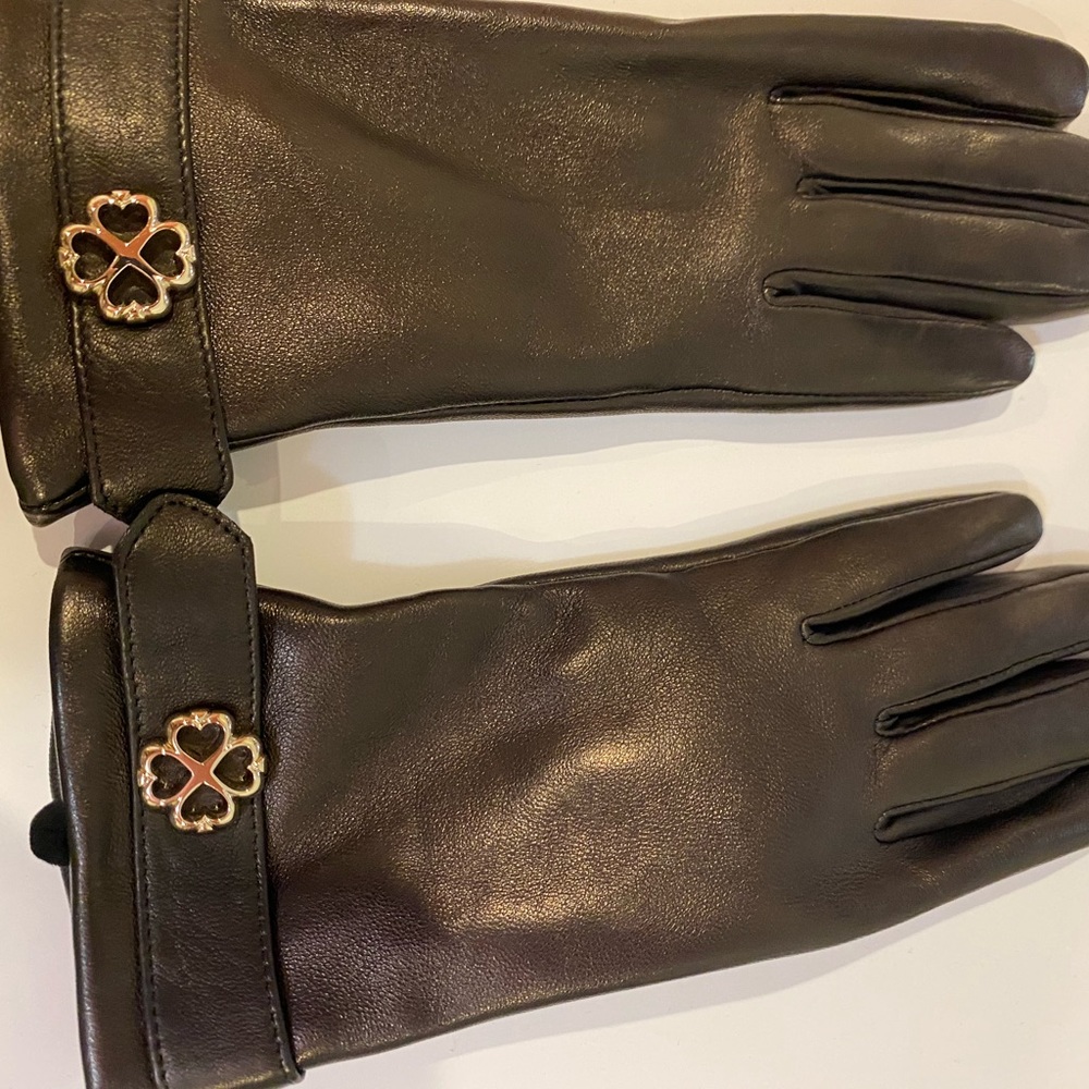 Black Kate spade leather gloves